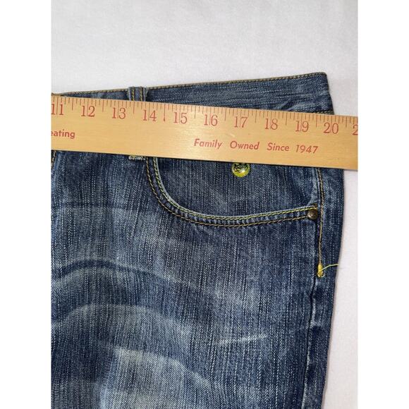 Akademiks  Dual Lion Jeans Men's 42x32 Embroidered Skater Distressed Vintage Y2K - Picture 11 of 16